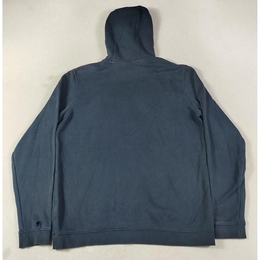 Nike Sweatshirt Club Fleece Mens Medium Black NA Track & Field Hoodie Distressed